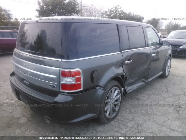 2FMGK5D80JBA13509 - 2018 FORD FLEX LIMITED GRAY photo 4