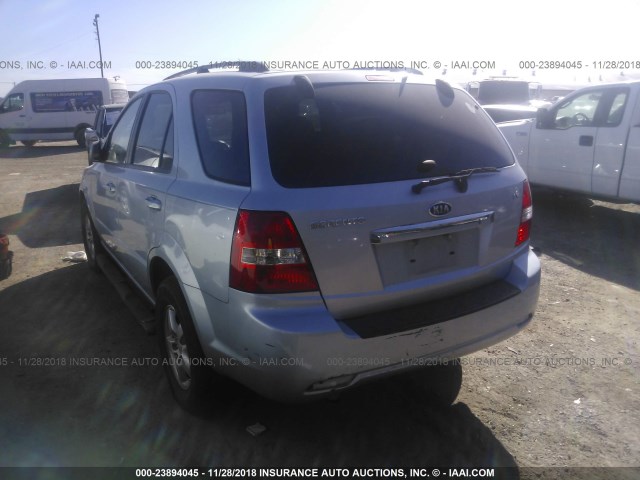 KNDJD735385852625 - 2008 KIA SORENTO EX/LX BLUE photo 3