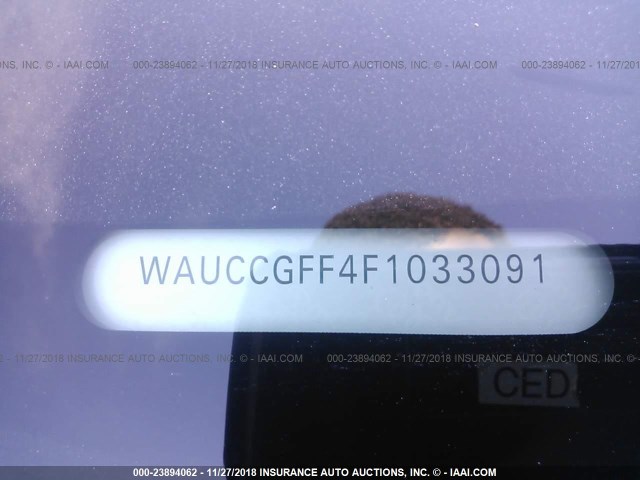 WAUCCGFF4F1033091 - 2015 AUDI A3 PREMIUM PLUS BLACK photo 9