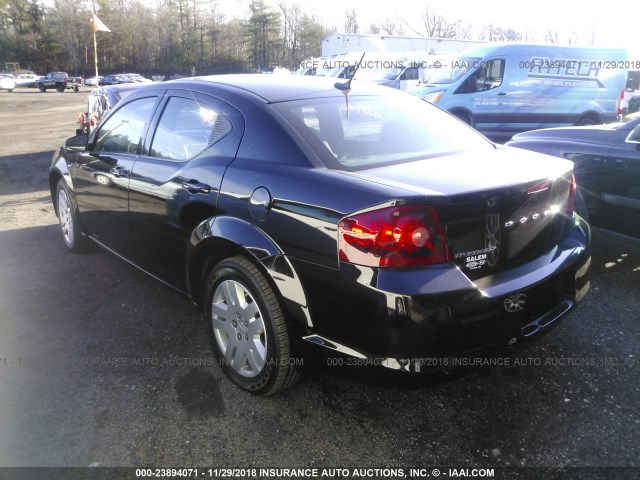 1B3BD4FB3BN616666 - 2011 DODGE AVENGER EXPRESS BLACK photo 3