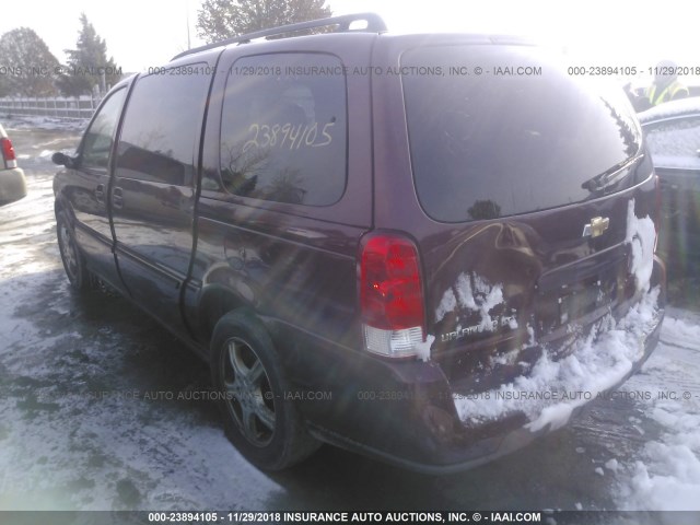 1GNDV33L46D130950 - 2006 CHEVROLET UPLANDER LT BURGUNDY photo 3