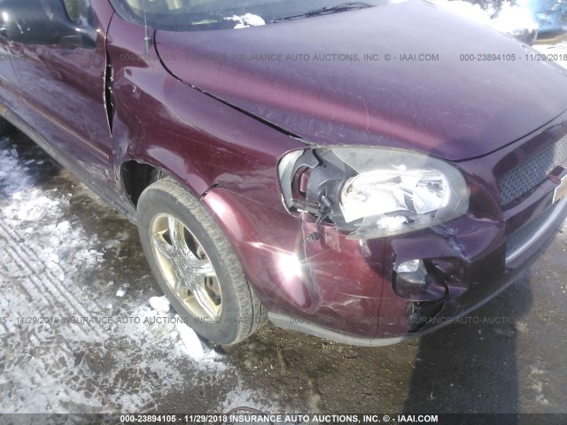 1GNDV33L46D130950 - 2006 CHEVROLET UPLANDER LT BURGUNDY photo 6