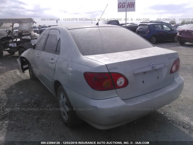 1NXBR32E03Z116543 - 2003 TOYOTA COROLLA CE/LE/S SILVER photo 3