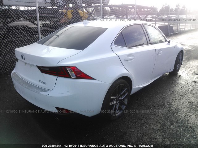 JTHBE1D28E5009324 - 2014 LEXUS IS 350 WHITE photo 4