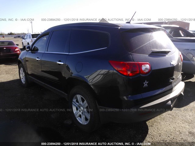 1GNKRJED6CJ316489 - 2012 CHEVROLET TRAVERSE LT BLUE photo 3