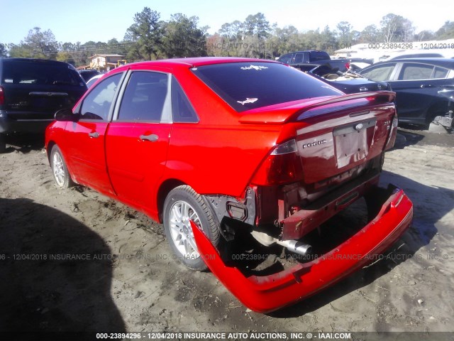 1FAHP34N57W286382 - 2007 FORD FOCUS ZX4/S/SE/SES 红色 照片 3