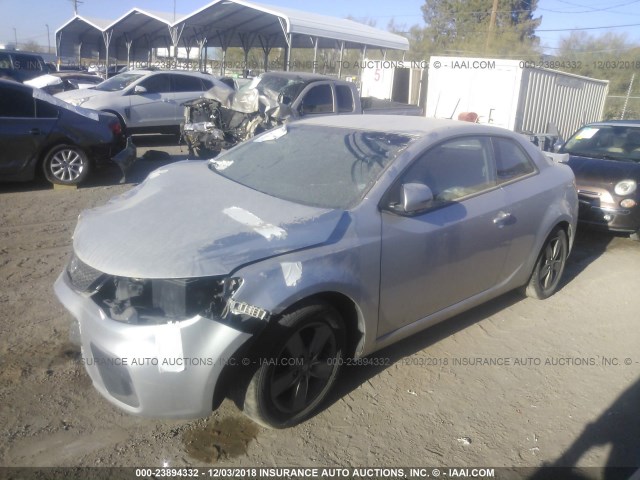 KNAFU6A2XC5594442 - 2012 KIA FORTE EX SILVER photo 2