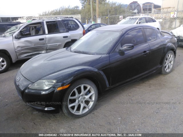 JM1FE17N650156991 - 2005 MAZDA RX8 BLACK photo 2