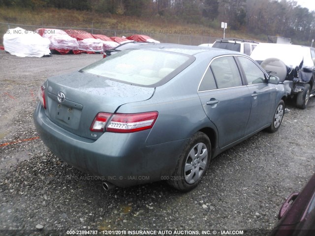 4T4BF3EK2BR137232 - 2011 TOYOTA CAMRY SE/LE/XLE 绿色 照片 4