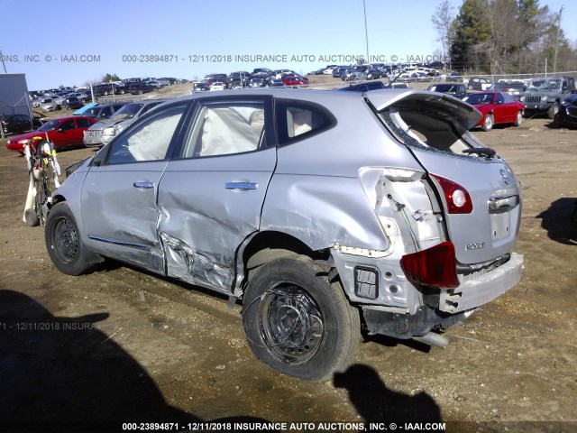 JN8AS5MT7BW165726 - 2011 NISSAN ROGUE S/SV/KROM SILVER photo 3