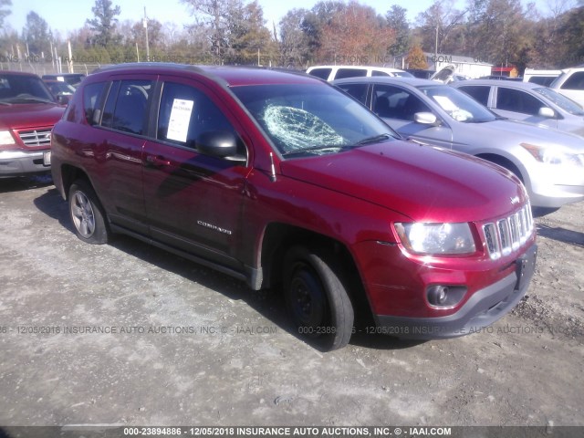 1C4NJCBA2ED772218 - 2014 JEEP COMPASS SPORT BURGUNDY photo 1