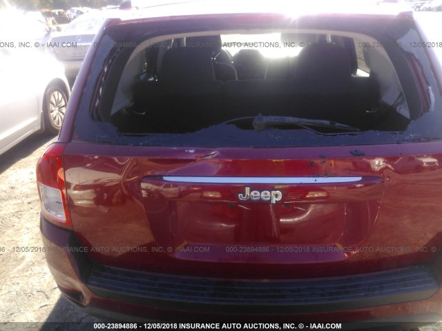 1C4NJCBA2ED772218 - 2014 JEEP COMPASS SPORT BURGUNDY photo 6