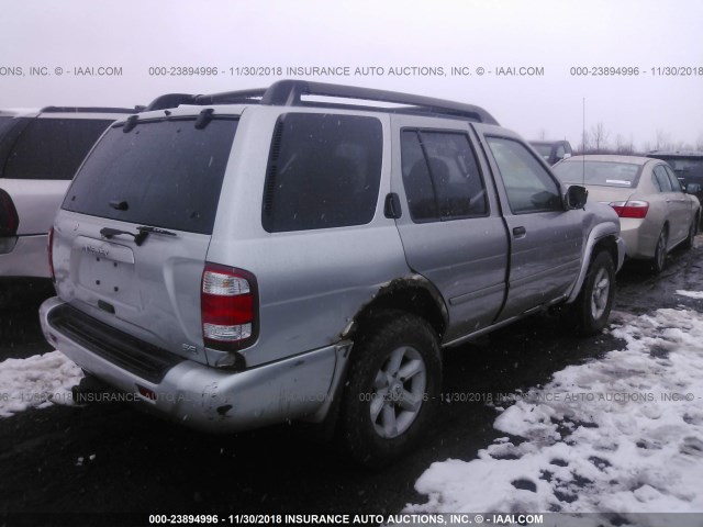 JN8DR09Y23W838164 - 2003 NISSAN PATHFINDER LE/SE SILVER photo 4