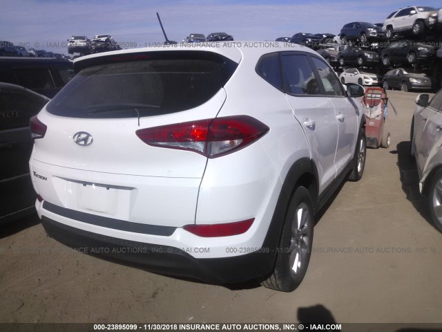 KM8J23A41GU224071 - 2016 HYUNDAI TUCSON SE WHITE photo 4