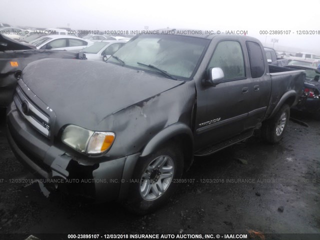 5TBBT44133S410571 - 2003 TOYOTA TUNDRA ACCESS CAB SR5 GRAY photo 2