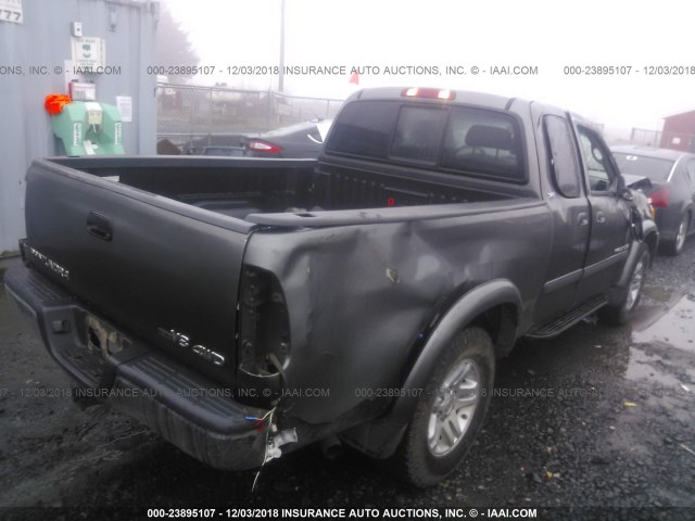 5TBBT44133S410571 - 2003 TOYOTA TUNDRA ACCESS CAB SR5 GRAY photo 4