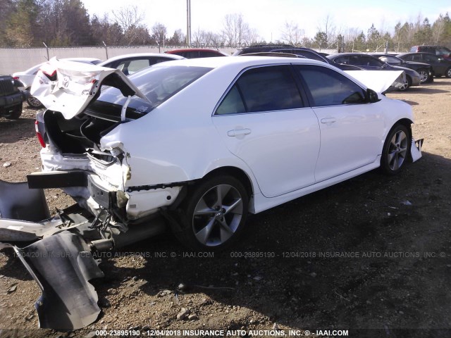 4T1BF1FK1EU807080 - 2014 TOYOTA CAMRY L/SE/LE/XLE WHITE photo 4