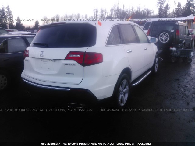 2HNYD2H62BH529437 - 2011 ACURA MDX TECHNOLOGY WHITE photo 4