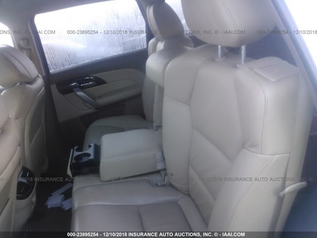 2HNYD2H62BH529437 - 2011 ACURA MDX TECHNOLOGY WHITE photo 8