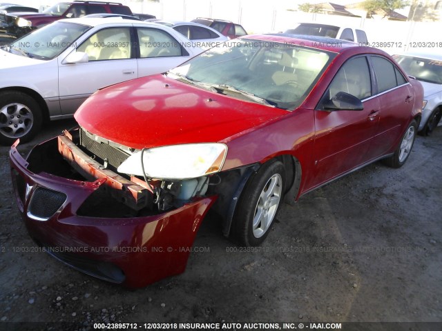 1G2ZG58N774187728 - 2007 PONTIAC G6 SE RED photo 2