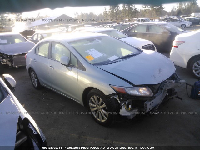 2HGFB2F98CH543281 - 2012 HONDA CIVIC EXL SILVER photo 1