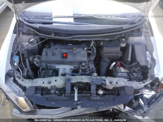 2HGFB2F98CH543281 - 2012 HONDA CIVIC EXL SILVER photo 10