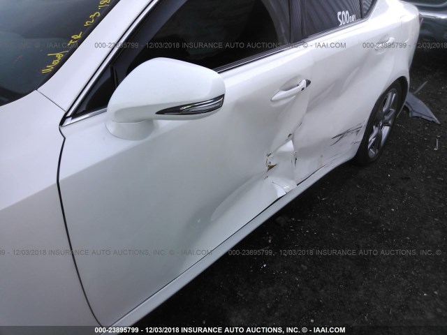 JTHBK262795097221 - 2009 LEXUS IS 250 WHITE photo 6