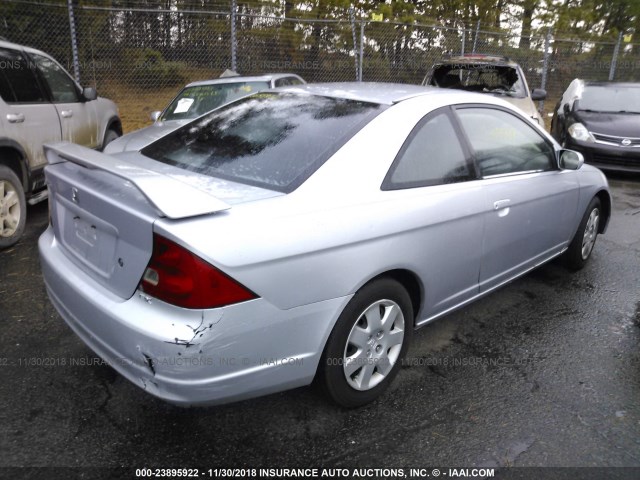 1HGEM22991L083012 - 2001 HONDA CIVIC SI/EX SILVER photo 4