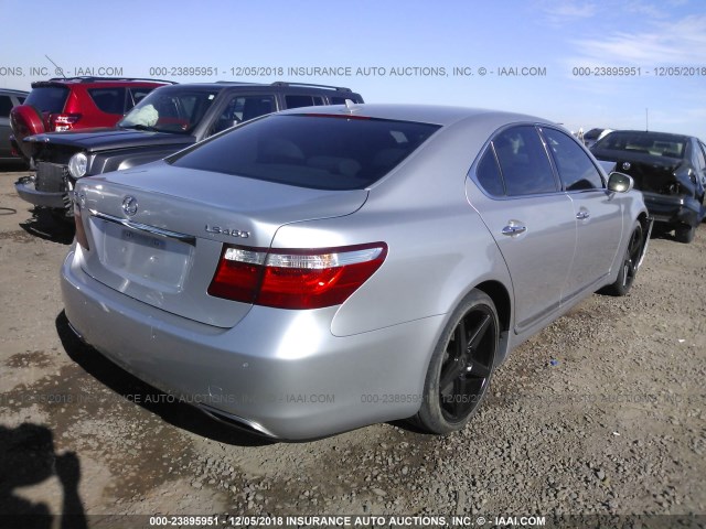 JTHBL46F895091293 - 2009 LEXUS LS 460 SILVER photo 4