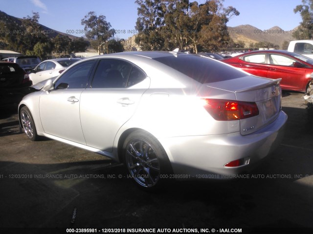 JTHBK262585083090 - 2008 LEXUS IS 250 SILVER photo 3