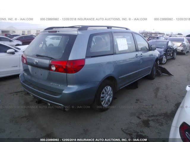 5TDZA23C96S479062 - 2006 TOYOTA SIENNA CE/LE Light Blue photo 4