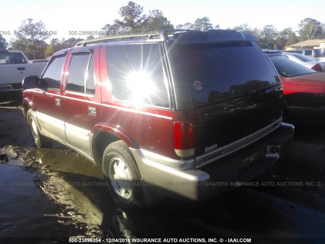 1GKCS13W3Y2252259 - 2000 GMC JIMMY BURGUNDY photo 3