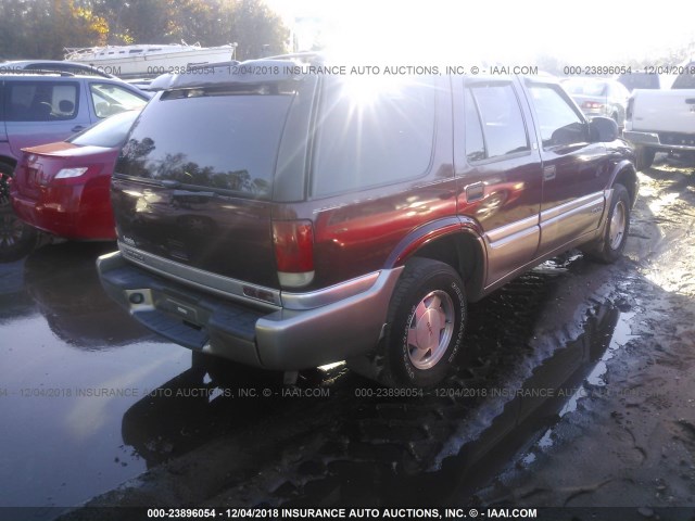 1GKCS13W3Y2252259 - 2000 GMC JIMMY BURGUNDY photo 4