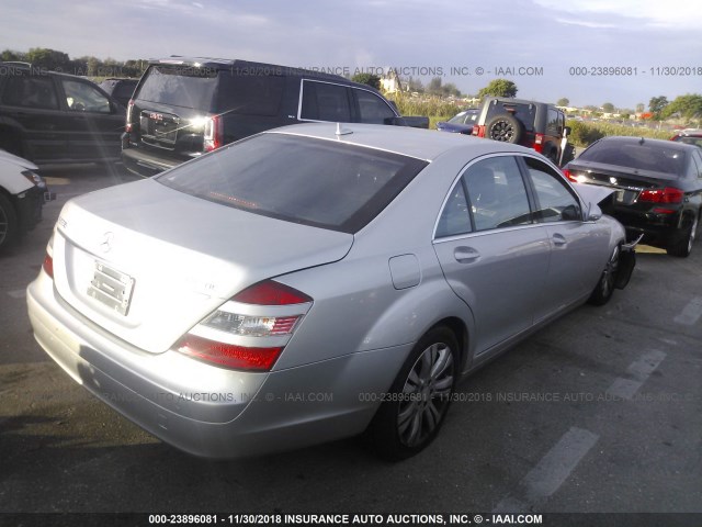 WDDNG86X89A242598 - 2009 MERCEDES-BENZ S 550 4MATIC SILVER photo 4