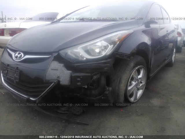 KMHDH4AE1EU136192 - 2014 HYUNDAI ELANTRA SE/SPORT/LIMITED BLACK photo 6