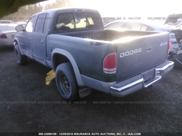 1B7GG2AN6YS699098 - 2000 DODGE DAKOTA QUAD GREEN photo 3