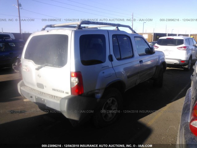 5N1ED28T3YC589720 - 2000 NISSAN XTERRA XE/SE SILVER photo 4