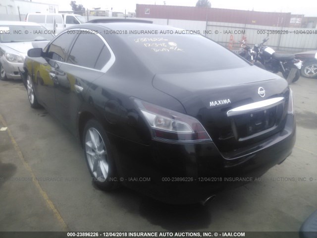 1N4AA5AP5DC817226 - 2013 NISSAN MAXIMA S/SV BLACK photo 3