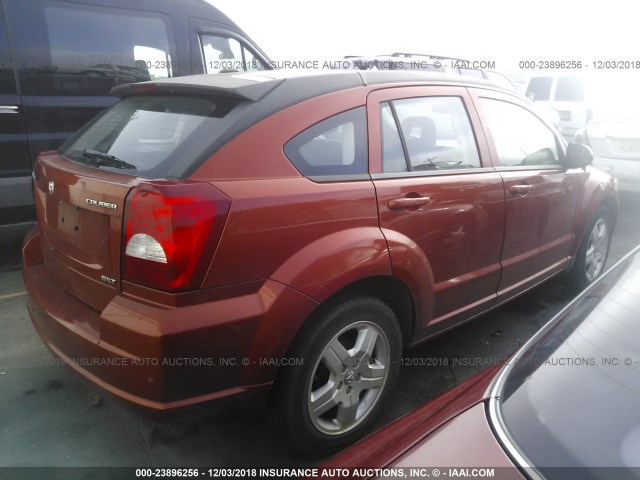 1B3HB48A49D202039 - 2009 DODGE CALIBER SXT ORANGE photo 4