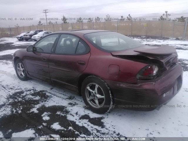 1G2WR5213YF147266 - 2000 PONTIAC GRAND PRIX GTP BURGUNDY photo 3