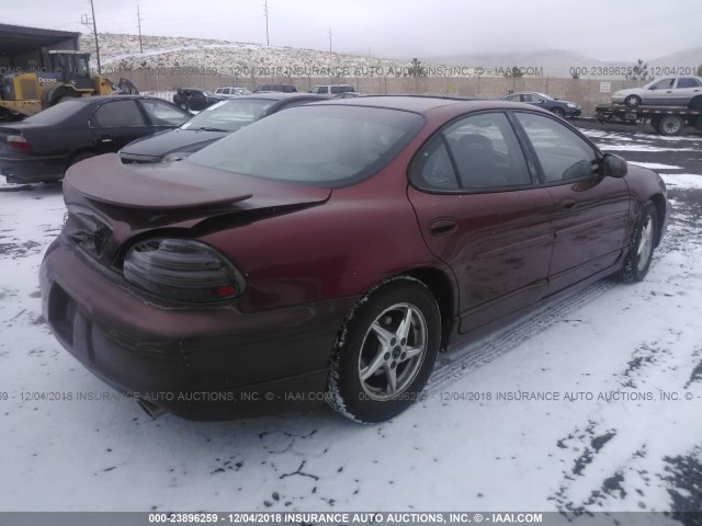 1G2WR5213YF147266 - 2000 PONTIAC GRAND PRIX GTP BURGUNDY photo 4