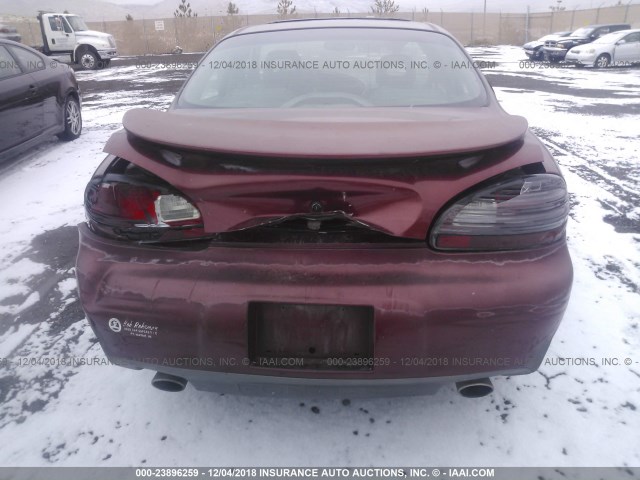 1G2WR5213YF147266 - 2000 PONTIAC GRAND PRIX GTP BURGUNDY photo 6