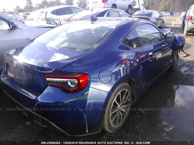 JF1ZNAA12H8701518 - 2017 TOYOTA 86 SPECIAL EDITION BLUE photo 4