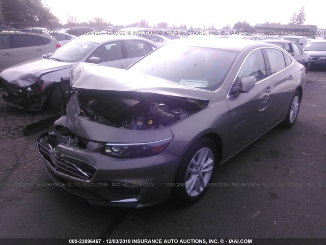 1G1ZF5SU5JF236413 - 2018 CHEVROLET MALIBU HYBRID GRAY photo 2