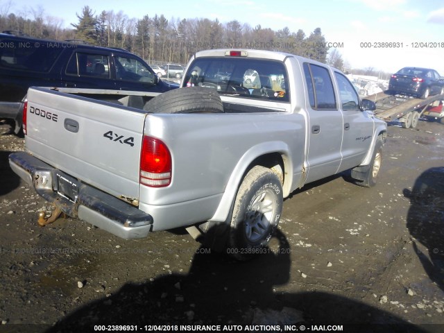 1B7HG2AN51S311899 - 2001 DODGE DAKOTA QUAD GRAY photo 4