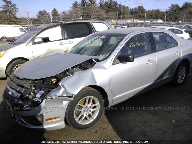 3FAHP0GA3CR241283 - 2012 FORD FUSION S SILVER photo 1