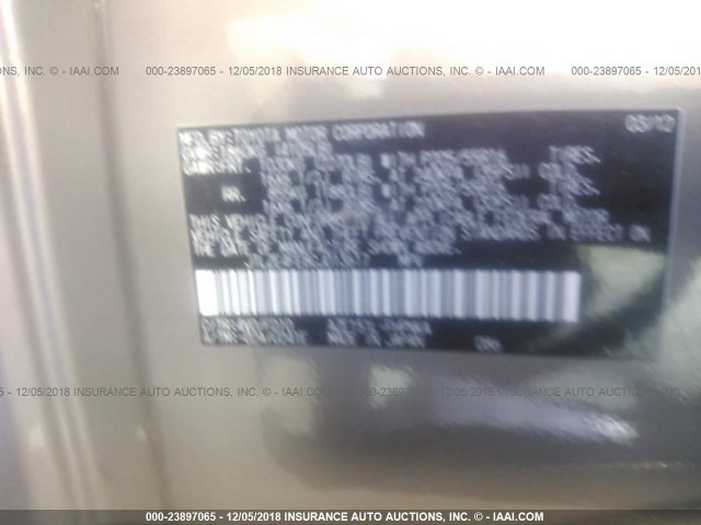 JTLZE4FE8CJ013617 - 2012 TOYOTA SCION XB Қоңыр фото 9