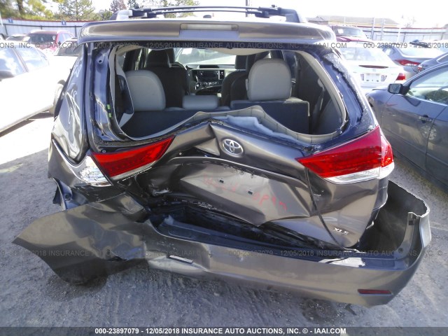 5TDYK3DCXDS296246 - 2013 TOYOTA SIENNA XLE/LIMITED GRAY photo 6