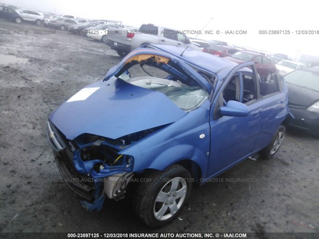 KL1TD666X7B734134 - 2007 CHEVROLET AVEO LS BLUE photo 2