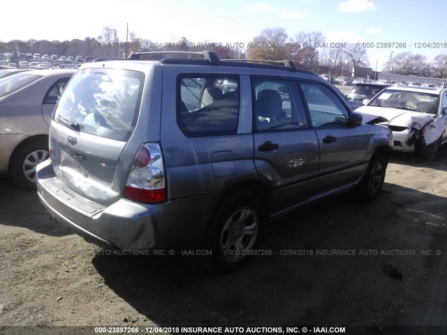 JF1SG63647H724542 - 2007 SUBARU FORESTER 2.5X/SPORTS 2.5X GRAY photo 4